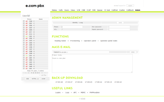e.com pbx admin
